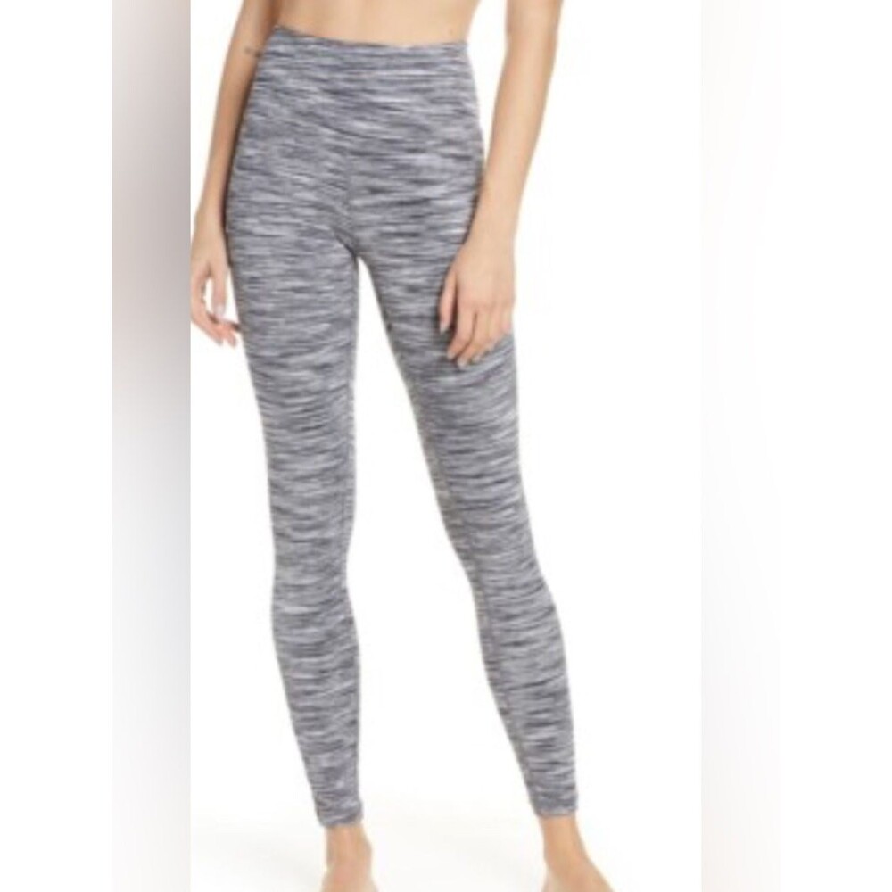 Zella Live In Space Dye Gray Marled High Waisted Leggings Size S